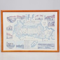 Tryck/karta Kristianstad